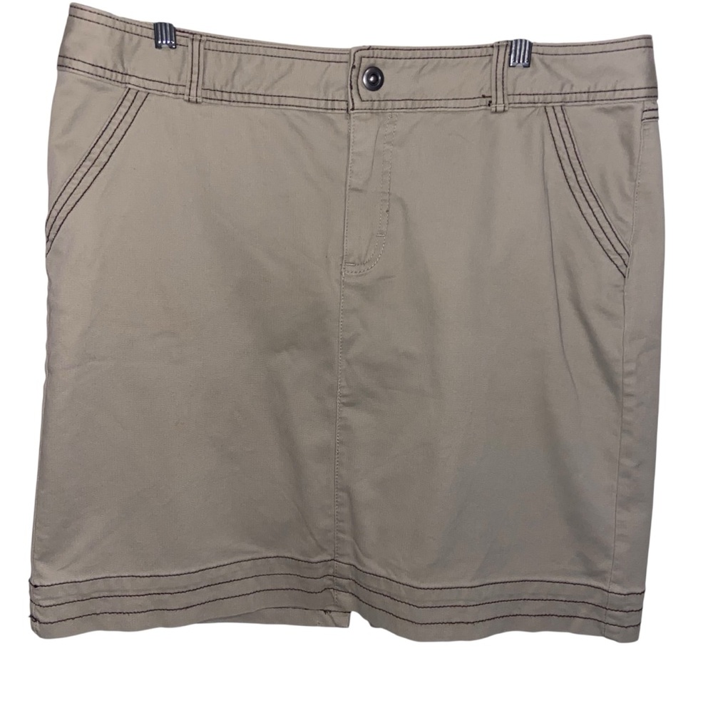 Cabelas Skirt Womens Size 16 Outdoor Active Tan Pockets Summer Cotton Stretch